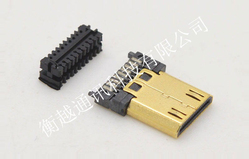 MINI HDMI 19P公頭焊線式配線夾